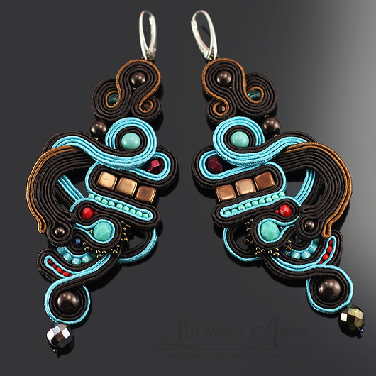 kolczyki soutache Kolczyki sutasz 588