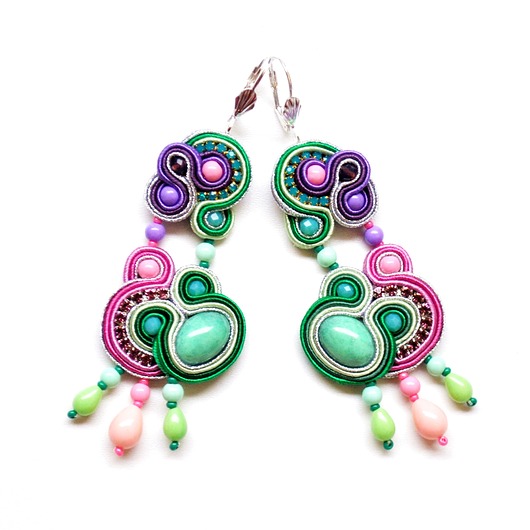 kolczyki soutache Sutaszowe kolczyki TARIFA _ EXPRESS