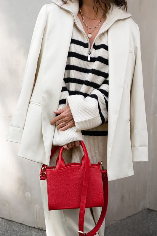 torby na ramię Czerwona torebka skórzana - Glam Bag