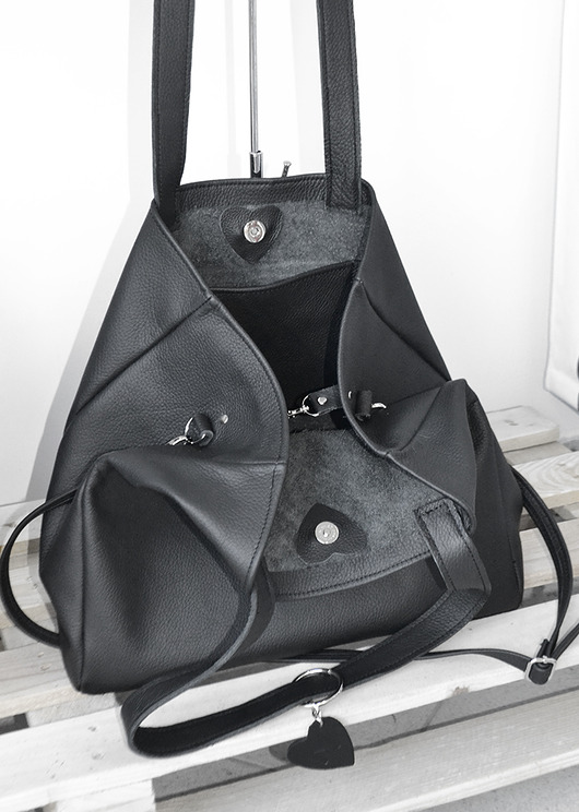 torby na ramię Worek ze skóry naturalnej