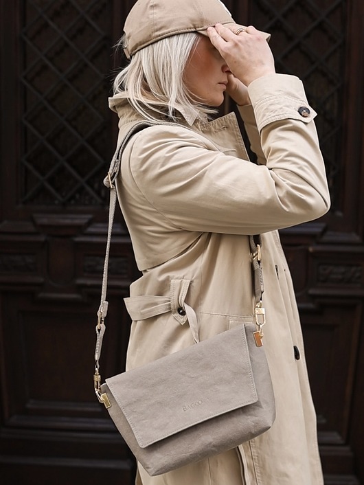 torebki mini Listonoszka Blanka Crossbody bezowa kośc słoniowa