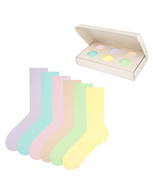 skarpetki damskie Zestaw długich kolorowych skarpetek w pudełku - Pastel Box