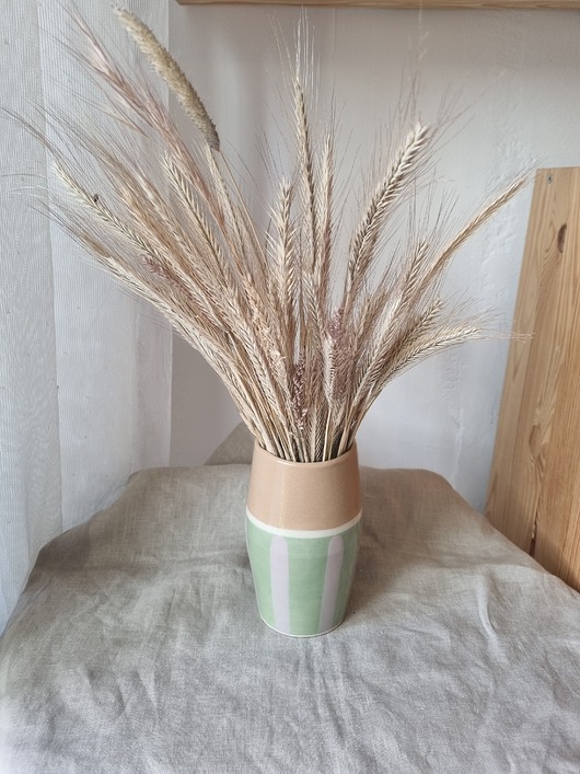 wazony WAZON ceramiczny w paski - UNIKAT