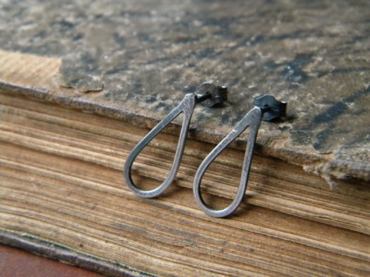 kolczyki wire wrapping pętle  - kolczyki