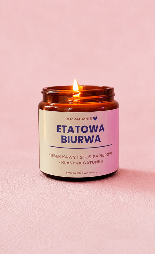świece zapachowe Świeca sojowa ETATOWA BIURWA