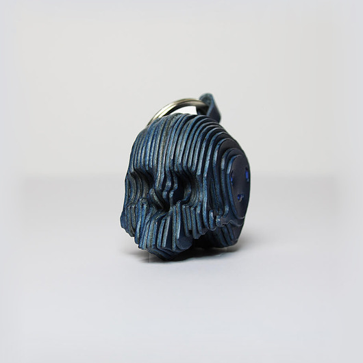 breloki Skórzany brelok Czaszka