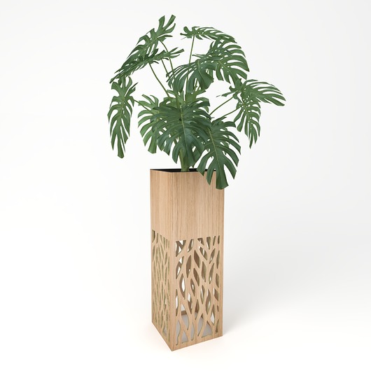 doniczki Dębowa donica kwietnik Azura 1 LED