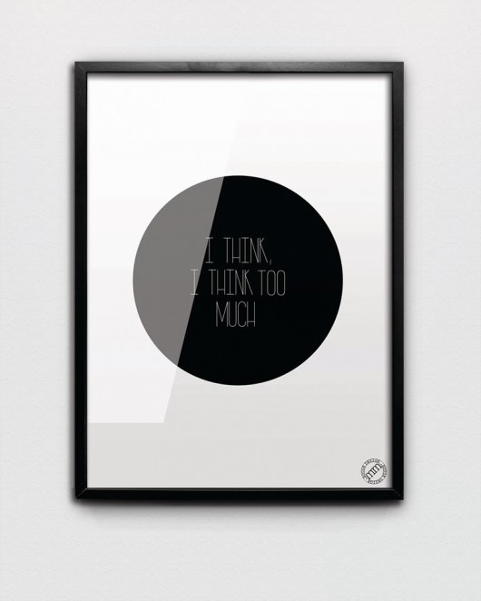 I Think czarno-biała grafika // 50x70cm MM House Design