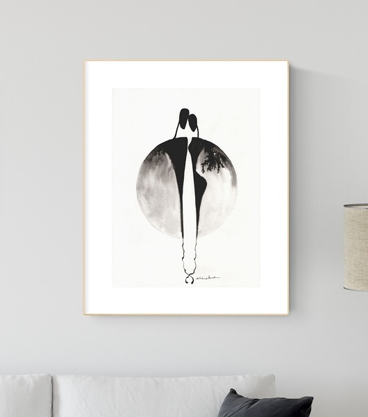 grafika 30X40 cm wykonana ręcznie MiniMalArt