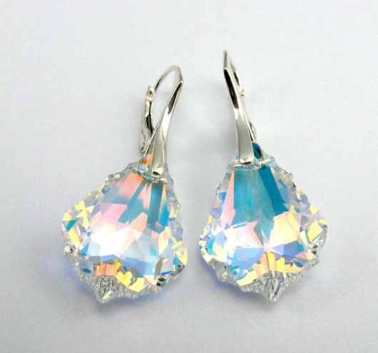 kryształ Swarovski Crystal AB w srebrze PRYZMAT