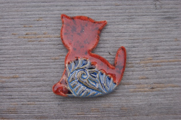 magnesy Ceramiczny magnes kot czerwony