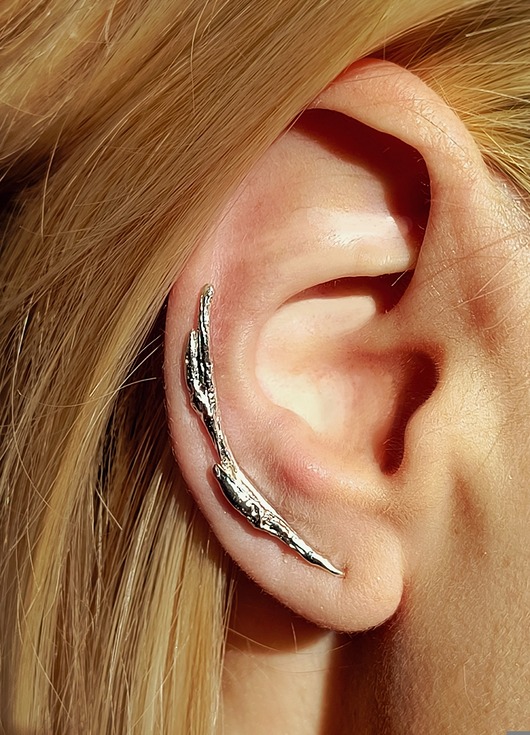 nausznice Kolczyk- nausznica GAŁĄZKA prawe ucho