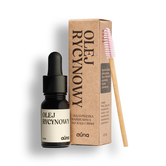 olejki do włosów Auna Pure Olej Rycynowy 10 ml ze Szczoteczką Odżywka do Brwi i Rzęs