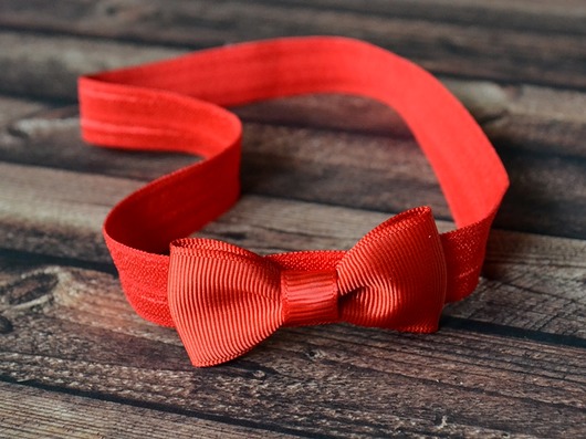 OPASKA DO WŁOSÓW mała kokardka czerwona FairyBows