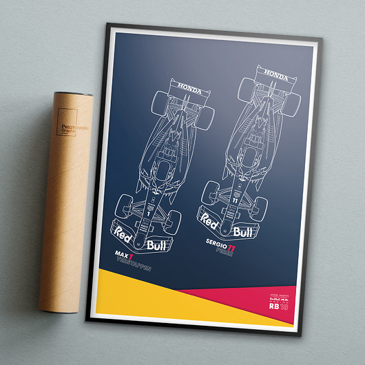 plakaty Plakat Motoryzacja - Red Bull RB18