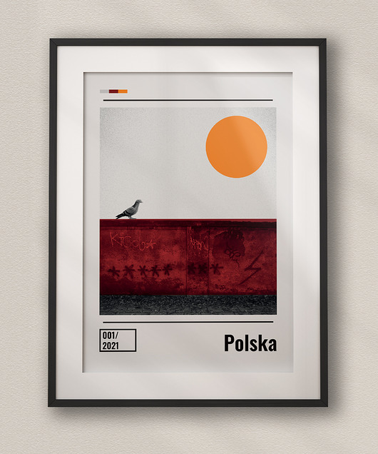 plakaty Plakat Polska - Kolaż minimalistyczny