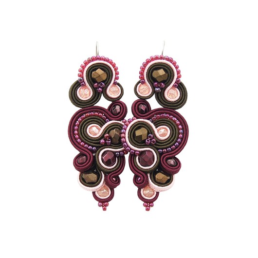 kolczyki renire maroon soutache kavrila