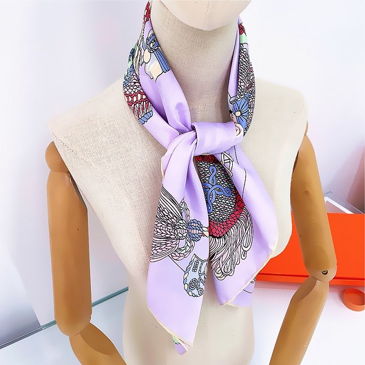 apaszki SZAL SZALIK jedwab Apaszka chusta fioletowy różowy