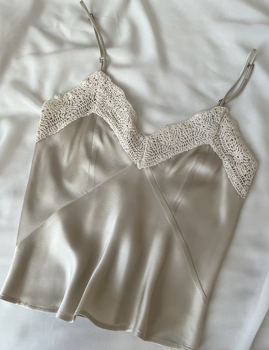 topy damskie Top z koronką i regulowanymi ramiączkami Celine