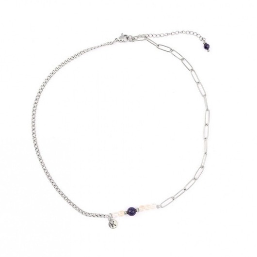 naszyjniki - inne Bestseller! Naszyjnik z Cytrynem i Nocą Kairu Srebrna stal szlachetna