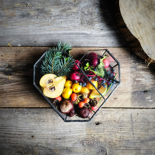 dekoracje świąteczne Serce szklane