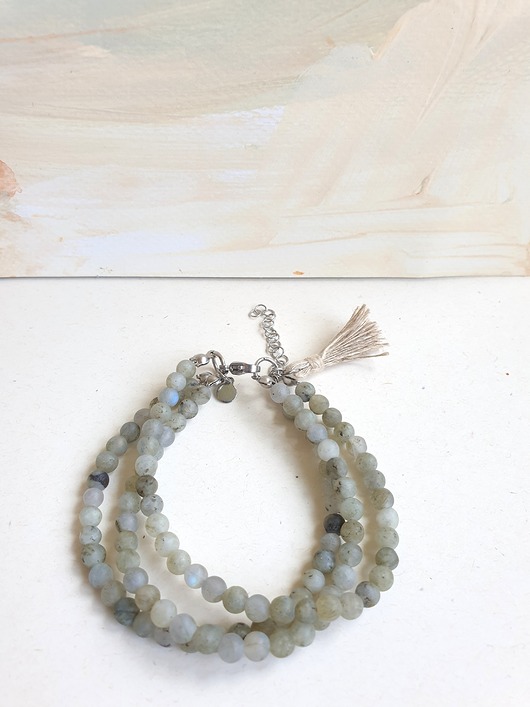 bransoletki z kamieni naturalnych Bransoletka TRIO labradoryt