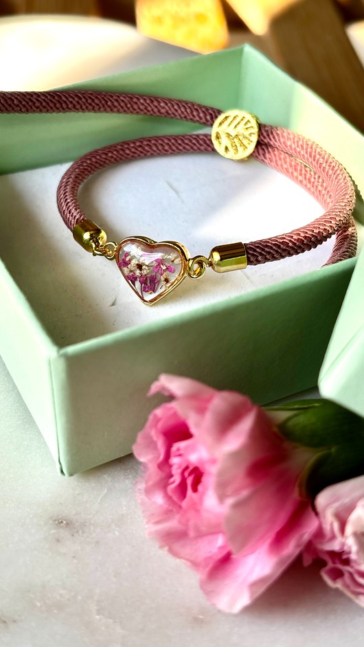 bransoletki na sznurku Bransoletka perłowe serce