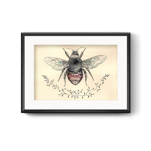 grafiki i ilustracje Trzmiel, 21x30cm, A4