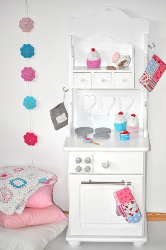 Drewniana kuchenka dla dzieci - retro Cotton Art Wood