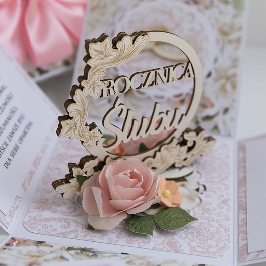 kartki scrapbooking Rocznica ślubu, exploding box, kartka 3d