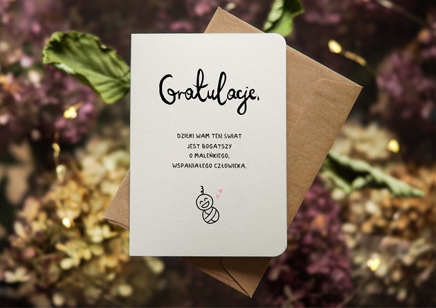 kartki okolicznościowe - wydruki Kartka na narodziny dziecka, gratulacje dla młodych rodziców