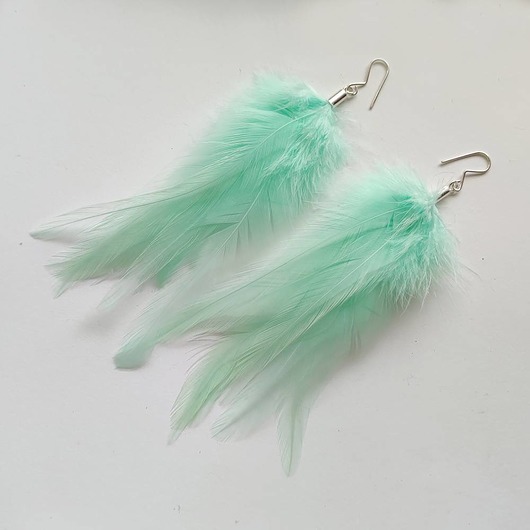 kolczyki z piórami PIÓRKO kolczyki