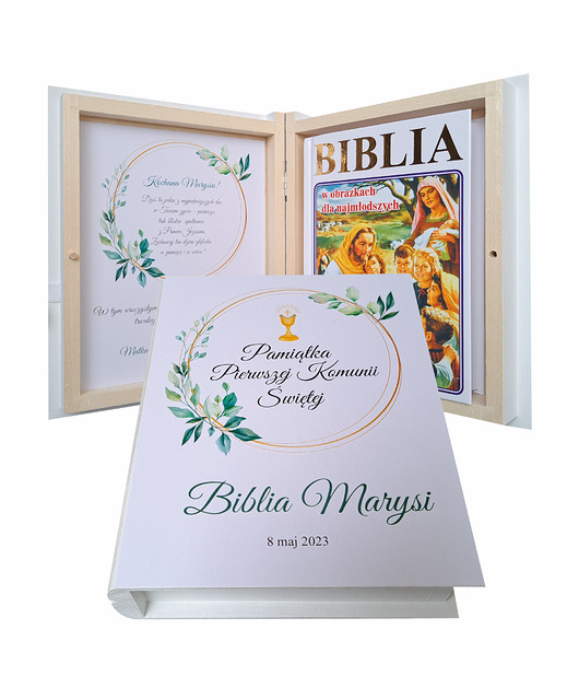 komunia - pozostałe Pamiątka Pierwszej Komunii Świętej, Biblia