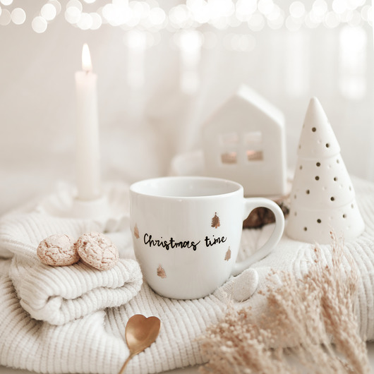 kubki Kubek 300 ml - Christmas time  ZŁOTE CHOINKI