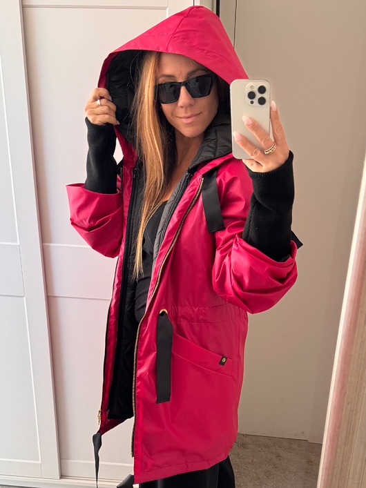 kurtki damskie Parka SNOW Magenta