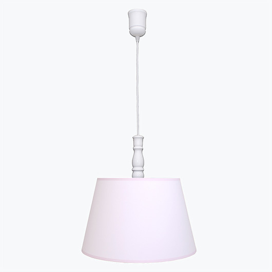 Lampa wisząca pudrowy róż różowa lamówka Roomee Decor