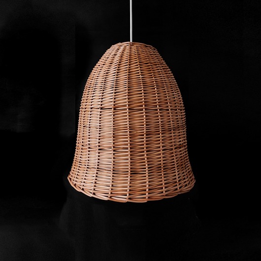 lampy wiszące Wiklinowy klosz do lampy wiszącej