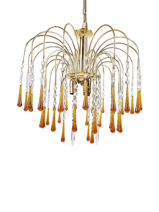 lampy wiszące Żyrandol z lat 70.