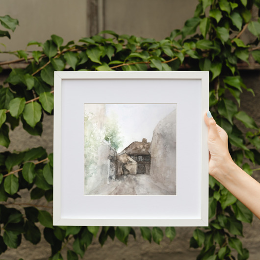 obrazy WYPRZEDAŻ SZTUKI! Akwarela Norwegia oryginalny obraz 300g 21x30 cm