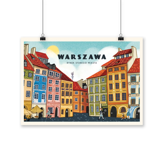plakaty Plakat Warszawa Rynek Starego Miasta
