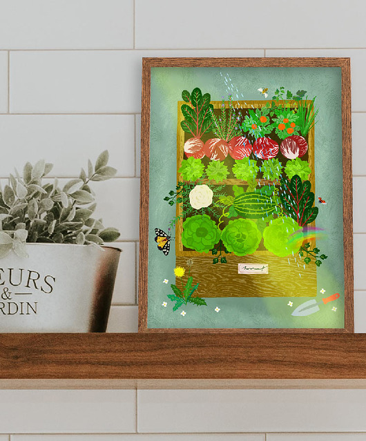 plakaty Skrzynka ogrodowa - plakat A3 fine art