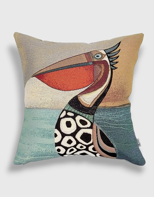 poduszki z grafiką Dwustronna poduszka dekoracyjna z pelikanem 45x45 