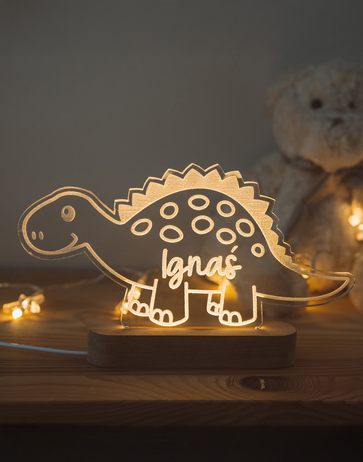 lampy do pokoju dziecka Lampka nocna do pokoju dziecka - Dinozaur