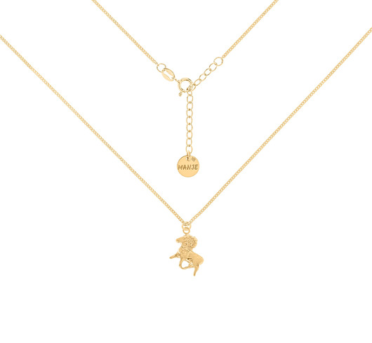 chokery Pozłacany choker pancerka ze znakiem zodiaku Baran