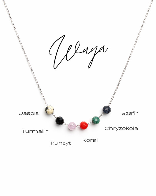 srebrne naszyjniki Twój ZODIAK, Naszyjnik Glam, Waga, srebrny