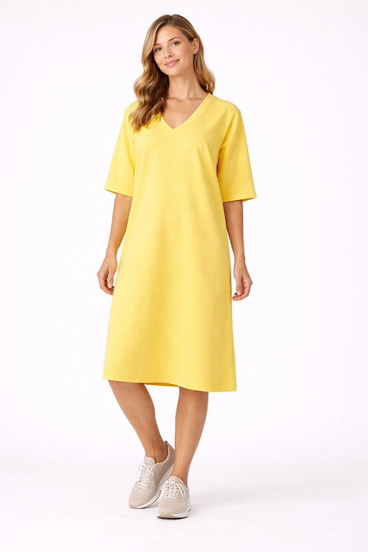 sukienki midi damskie Sukienka ,,ELLISON "  Żółty