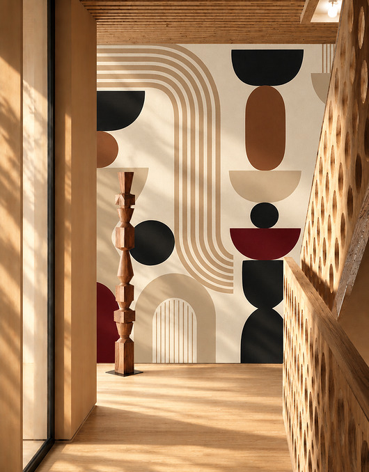 tapety i naklejki ścienne Tapeta - Abstrakcyjny mural geometryczny II
