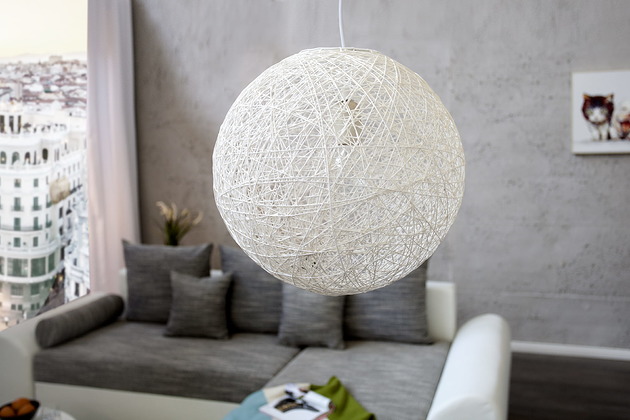 lampy wiszące Lampa Nido biała 35cm kokon kość słoniowa