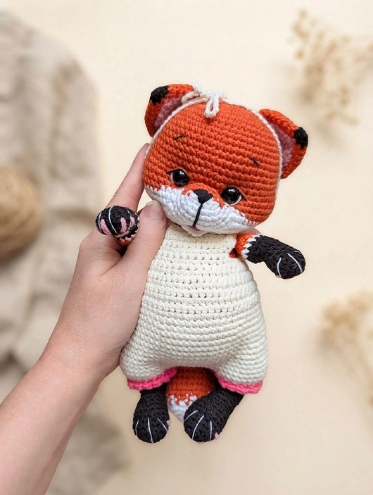 misie i maskotki Lisek Rudek - maskotka amigurumi handmade - na prezent