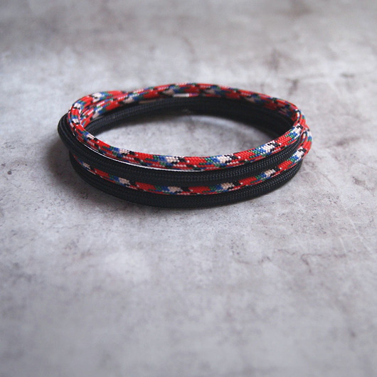 męska bransoletka : hello sailor : black&red kaktusia